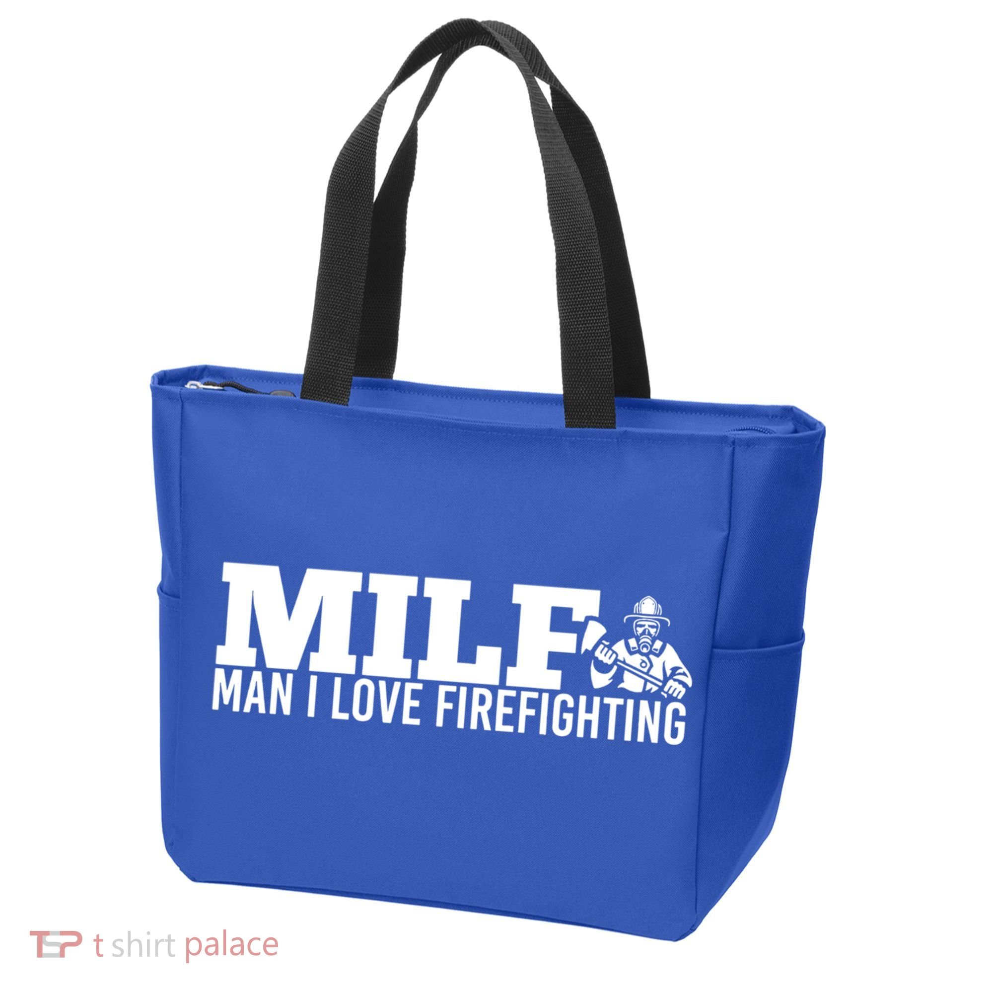 Milf: I Love Firefighting Funny Firefighter Fire Gift Tote Bag