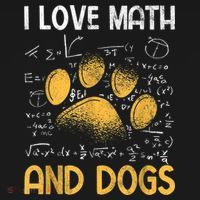 Mathematics I Love Dogs And Math Ornament thumb 1
