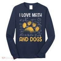 Mathematics I Love Dogs And Math Long Sleeve Shirt thumb 0
