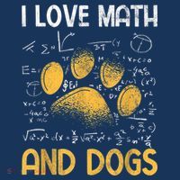 Mathematics I Love Dogs And Math Apron thumb 3