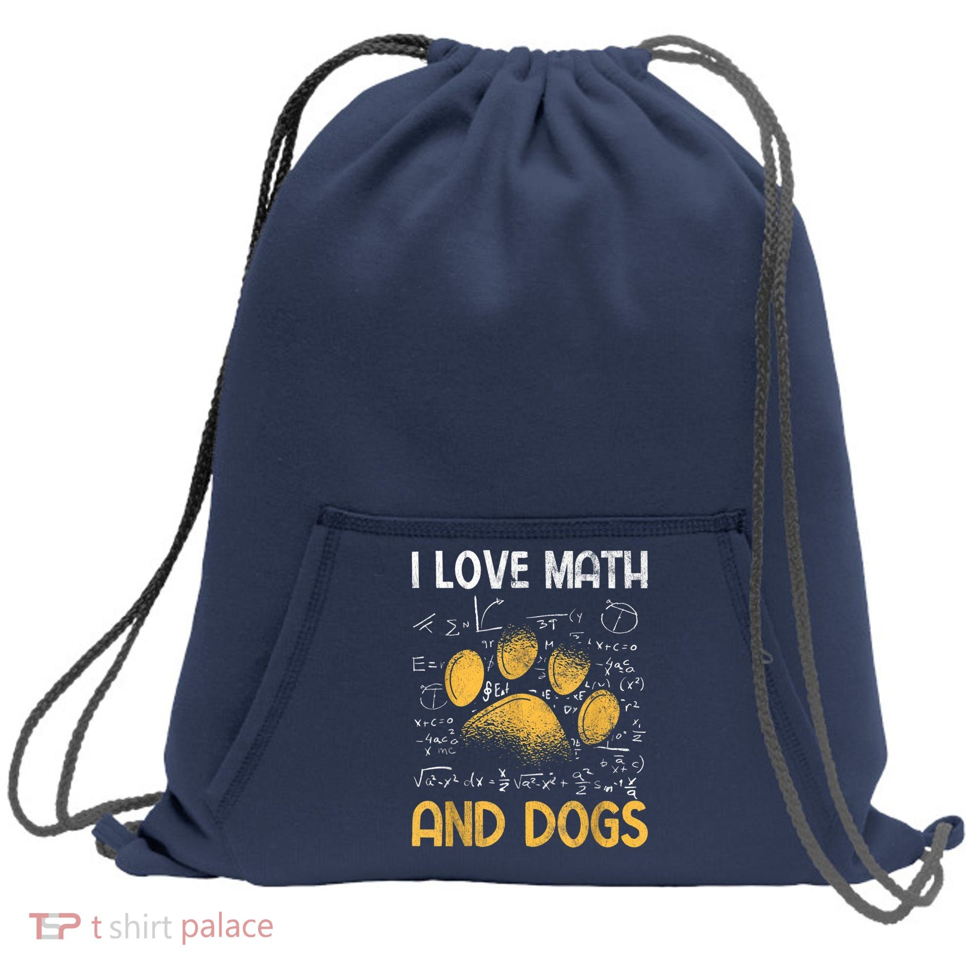 Mathematics I Love Dogs And Math Sweatshirt Cinch Pack Bag