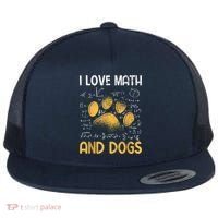 Mathematics I Love Dogs And Math Flat Bill Trucker Hat thumb 0