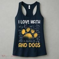 Mathematics I Love Dogs And Math Women's Tank Top thumb 3