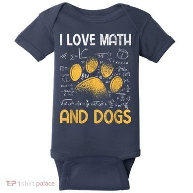 Mathematics I Love Dogs And Math Baby Bodysuit