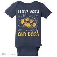 Mathematics I Love Dogs And Math Baby Bodysuit thumb 0
