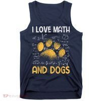 Mathematics I Love Dogs And Math Tank Top thumb 0