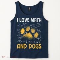 Mathematics I Love Dogs And Math Tank Top thumb 2