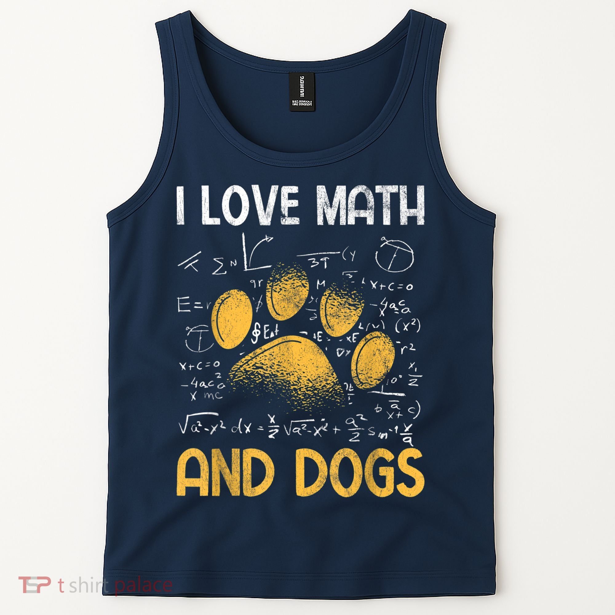 Mathematics I Love Dogs And Math Tank Top
