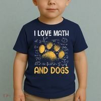 Mathematics I Love Dogs And Math Toddler T-Shirt thumb 2