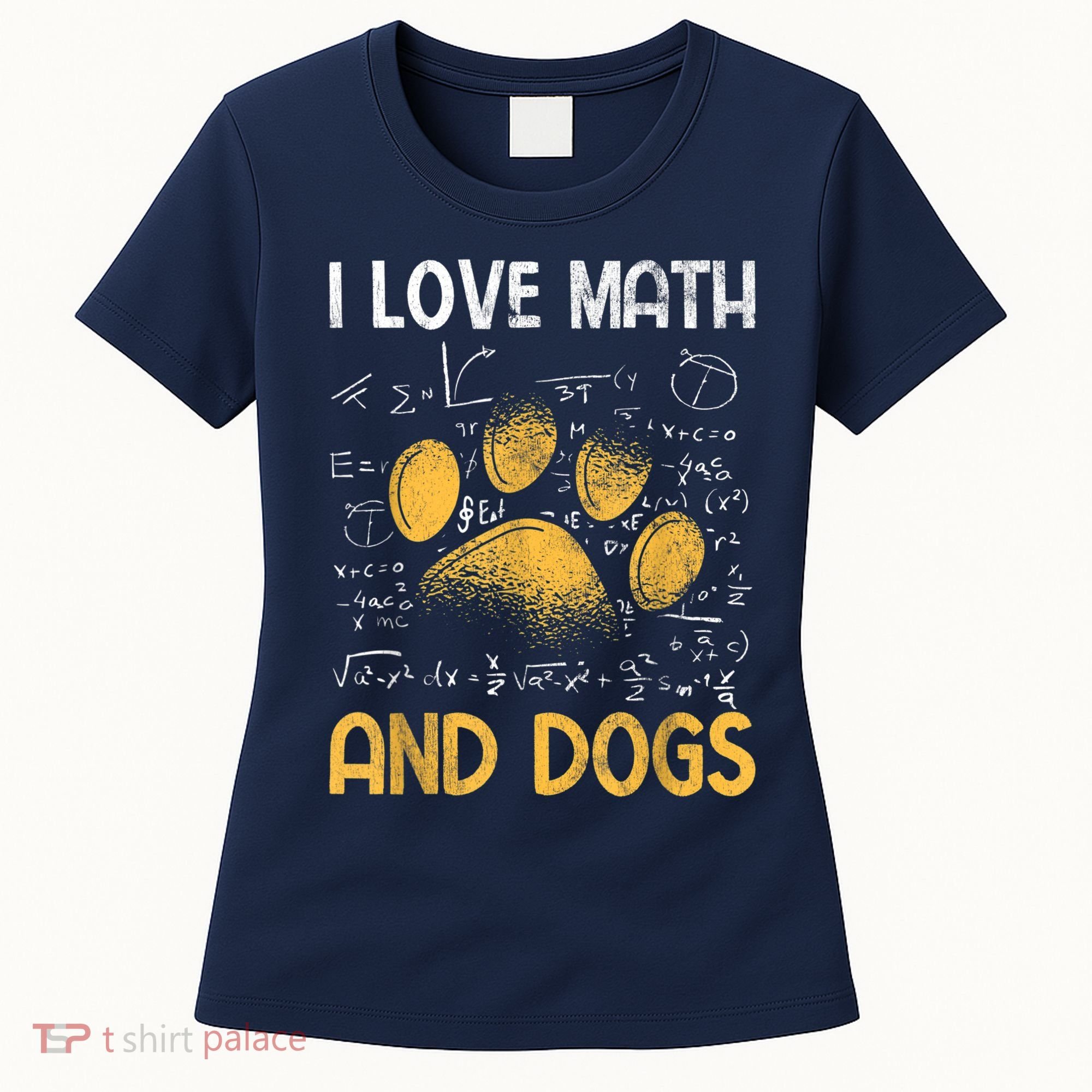 Mathematics I Love Dogs And Math Women's T-Shirt