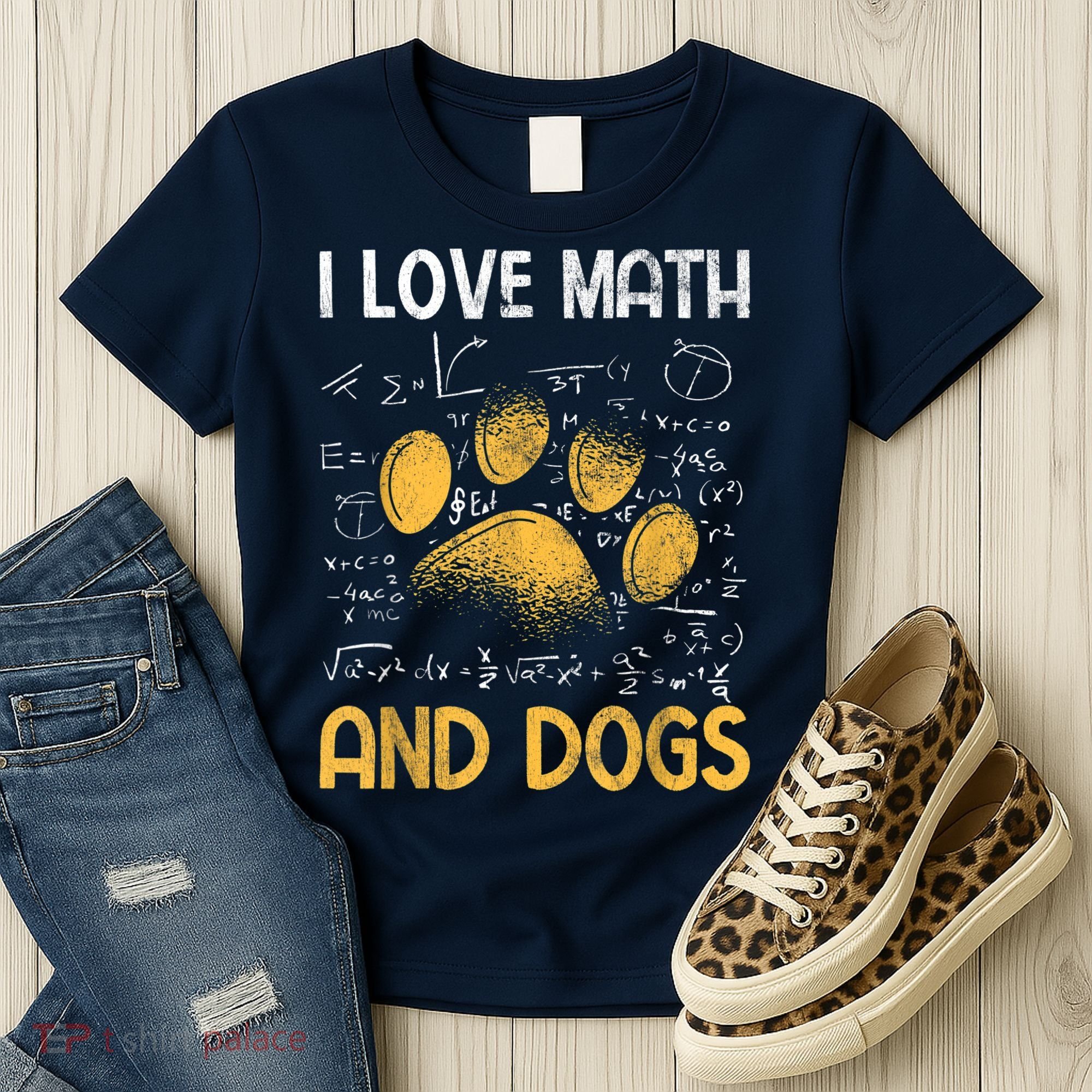 Mathematics I Love Dogs And Math Women's T-Shirt