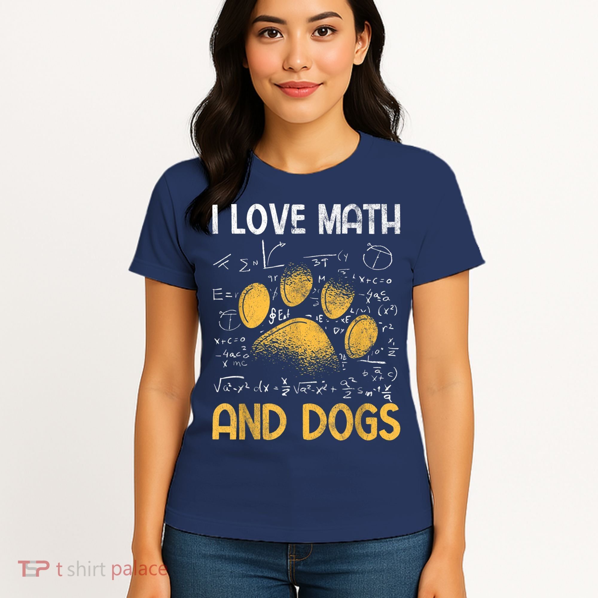 Mathematics I Love Dogs And Math Women's T-Shirt