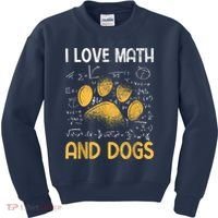 Mathematics I Love Dogs And Math Kids Sweatshirt thumb 0