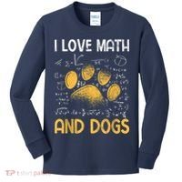 Mathematics I Love Dogs And Math Kids Long Sleeve Shirt thumb 0
