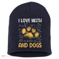 Mathematics I Love Dogs And Math Short Acrylic Beanie thumb 0