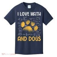Mathematics I Love Dogs And Math Kids T-Shirt thumb 0