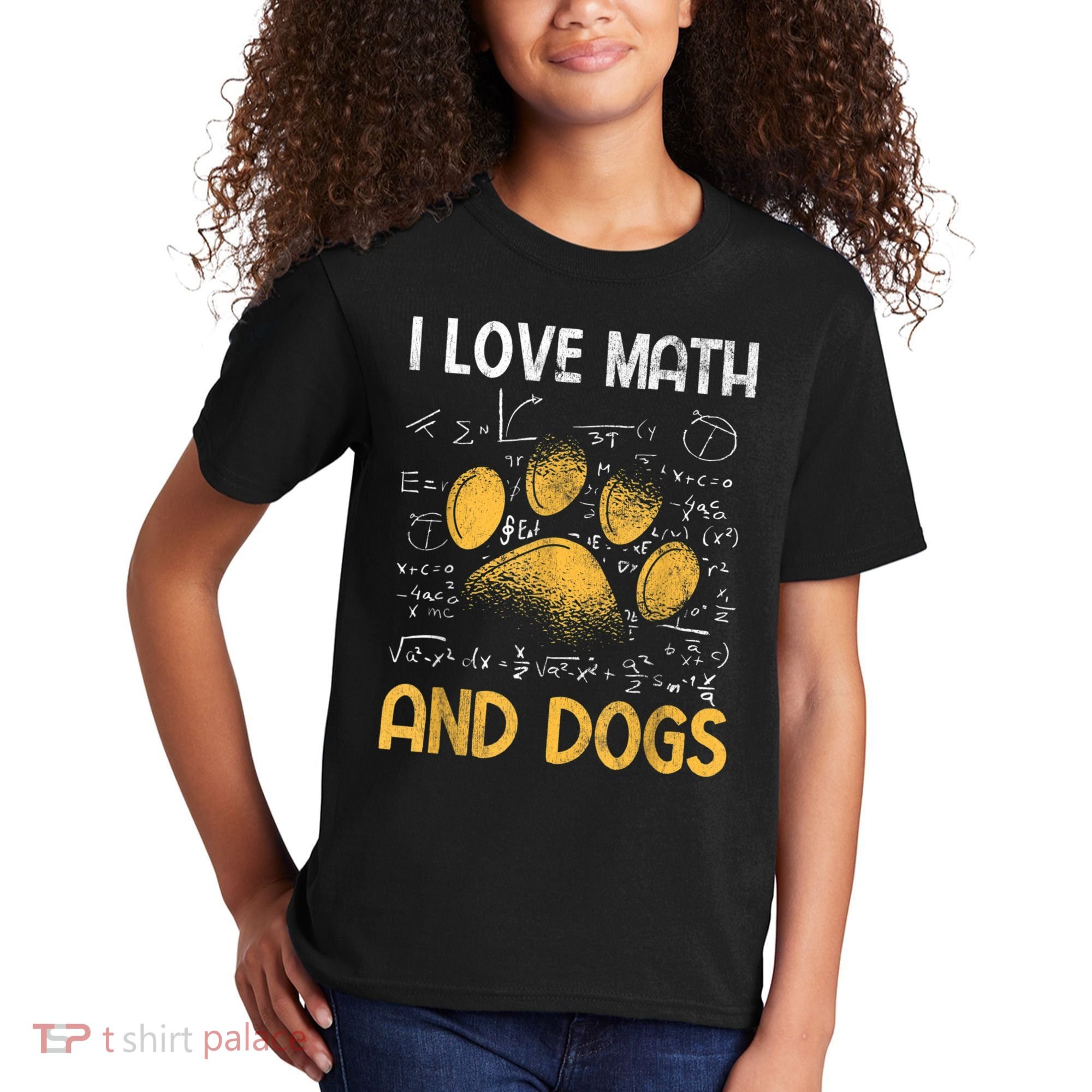 Mathematics I Love Dogs And Math Kids T-Shirt