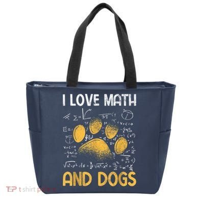 Mathematics I Love Dogs And Math Tote Bag