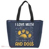 Mathematics I Love Dogs And Math Tote Bag thumb 0