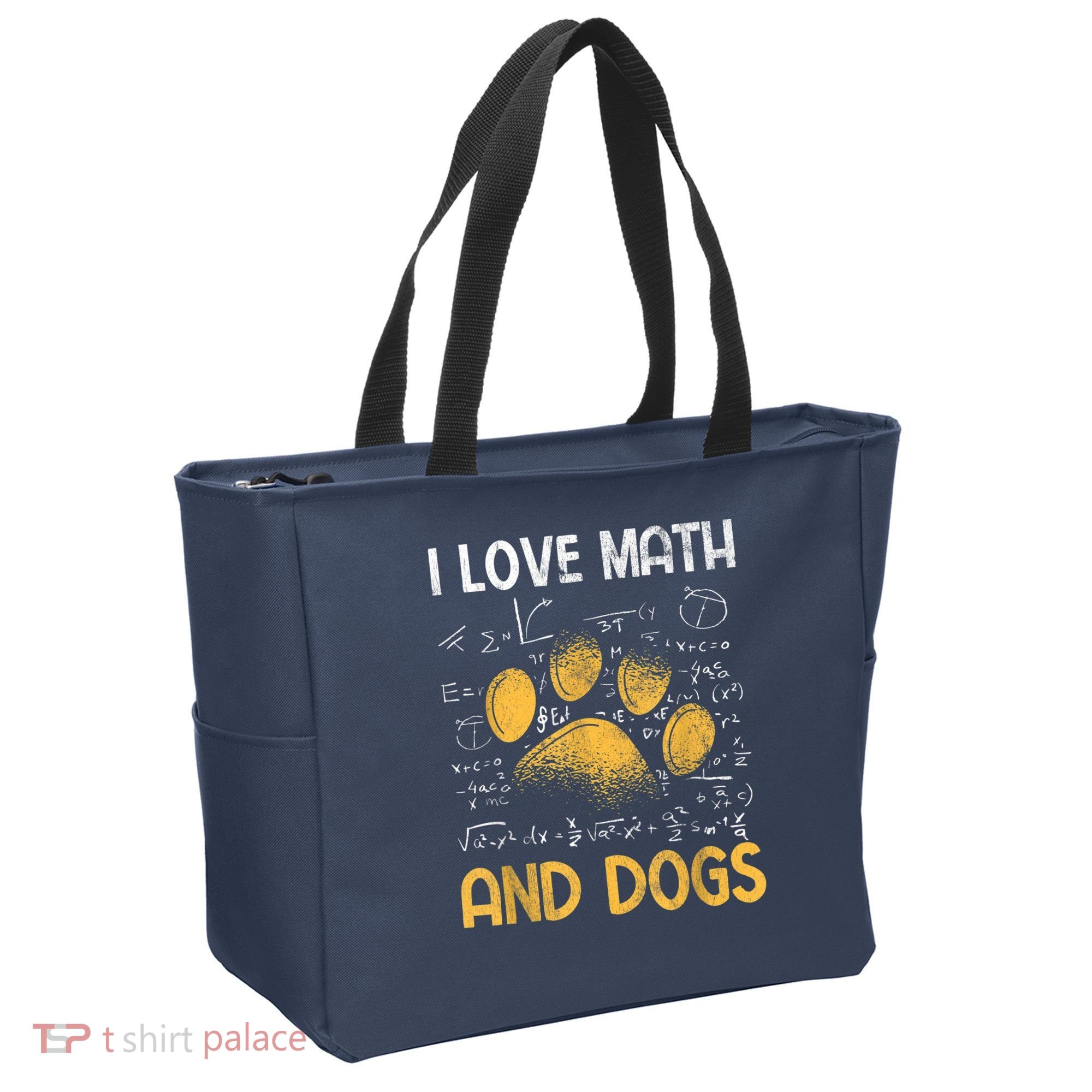 Mathematics I Love Dogs And Math Tote Bag