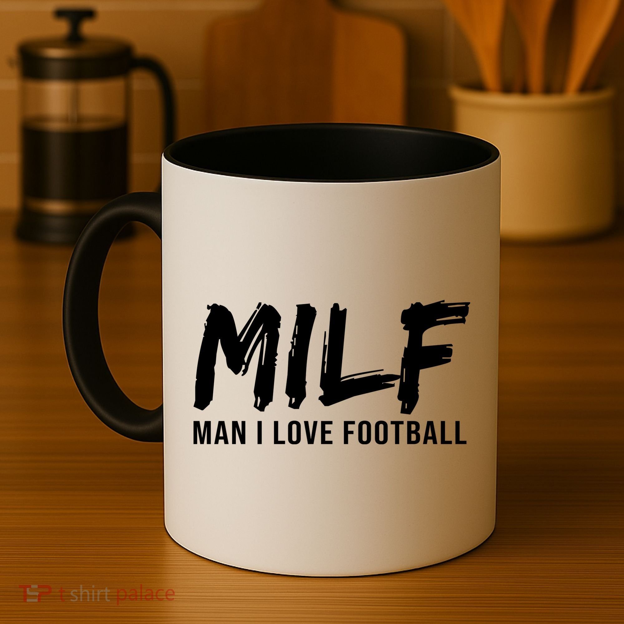 Man I Love Football Funny MILF Coffee Mug