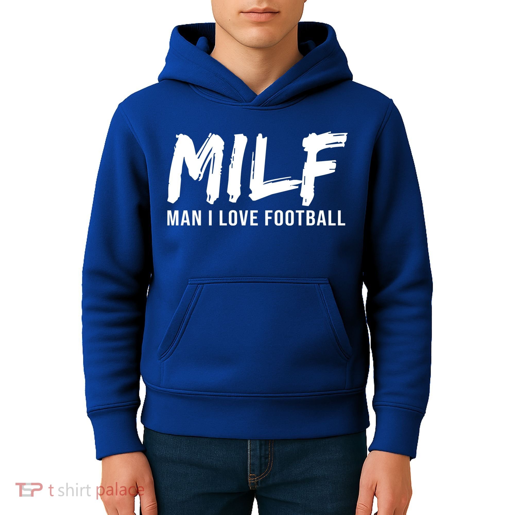 Man I Love Football Funny MILF Kids Hoodie