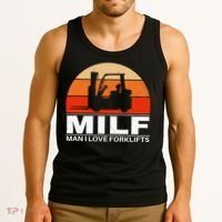 Man I Love Forklifts Tank Top thumb 3