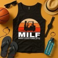Man I Love Forklifts Tank Top thumb 4