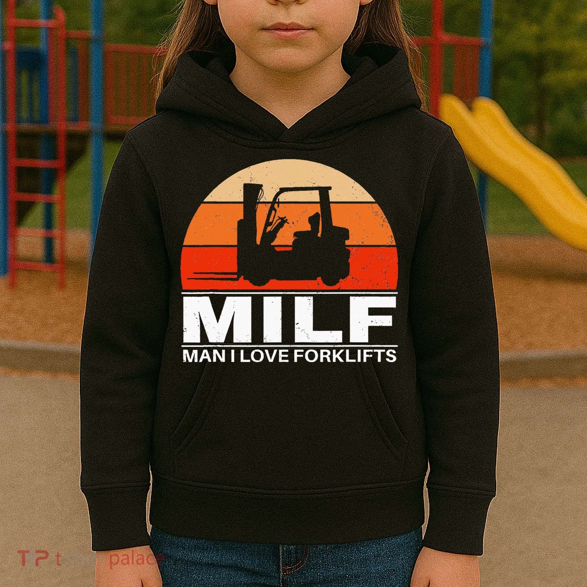 Man I Love Forklifts Kids Hoodie