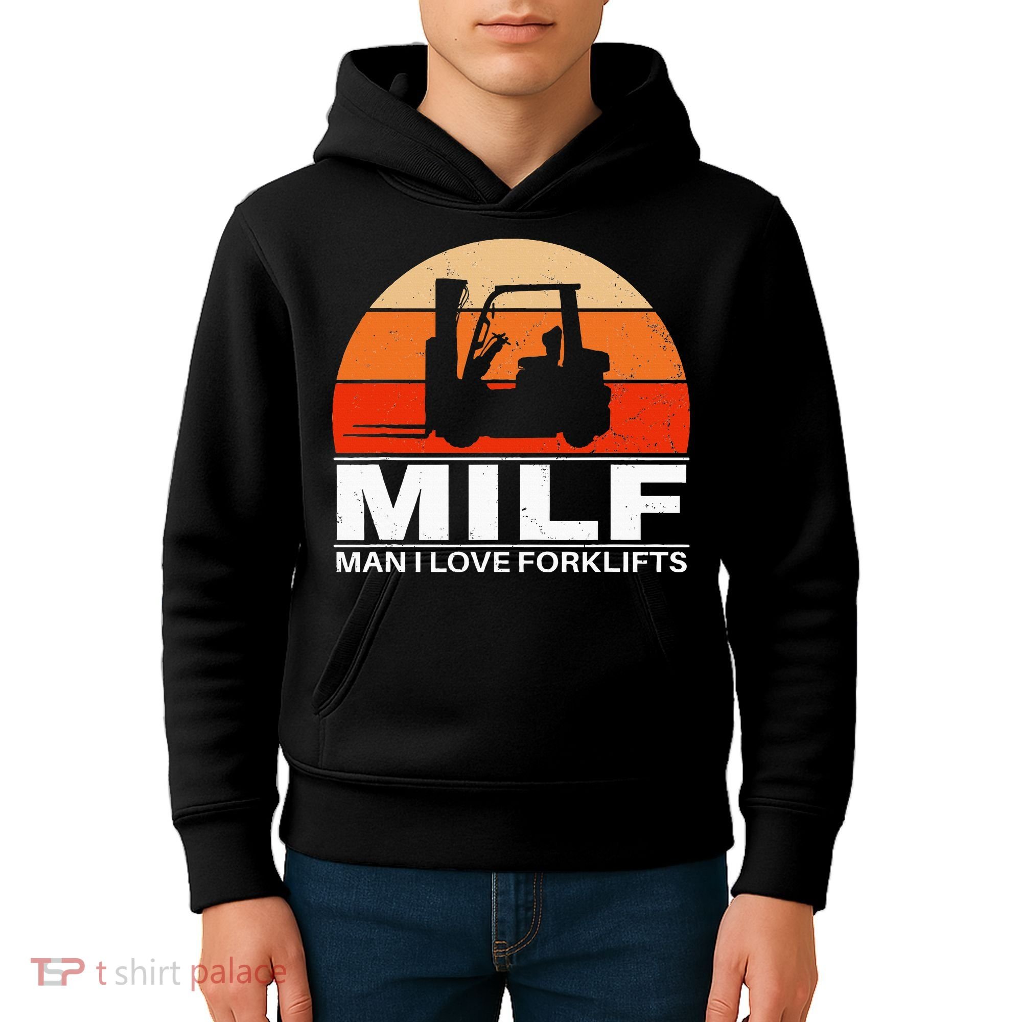 Man I Love Forklifts Kids Hoodie
