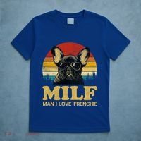 Milf I Love Frenchie Funny Saying French Bulldog Lovers Cool Gift T-Shirt thumb 5