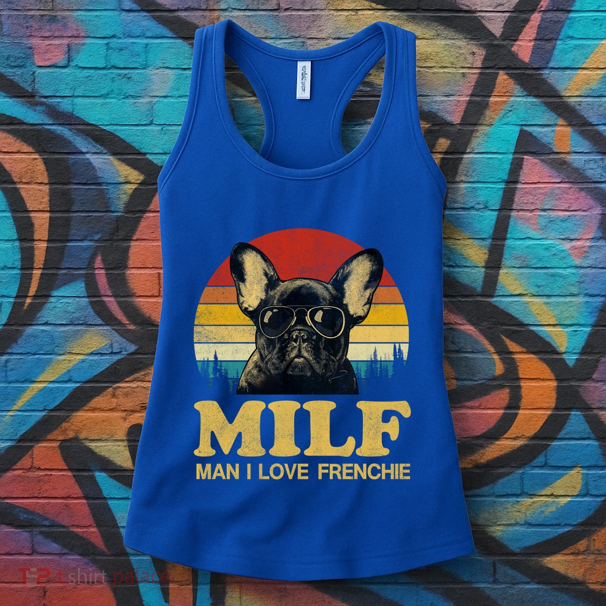 Milf I Love Frenchie Funny Saying French Bulldog Lovers Cool Gift Women's Tank Top