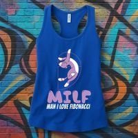 Man I Love Fibonacci Cartoon Cat Feline Funny Gag Math Joke Gift Women's Tank Top thumb 3