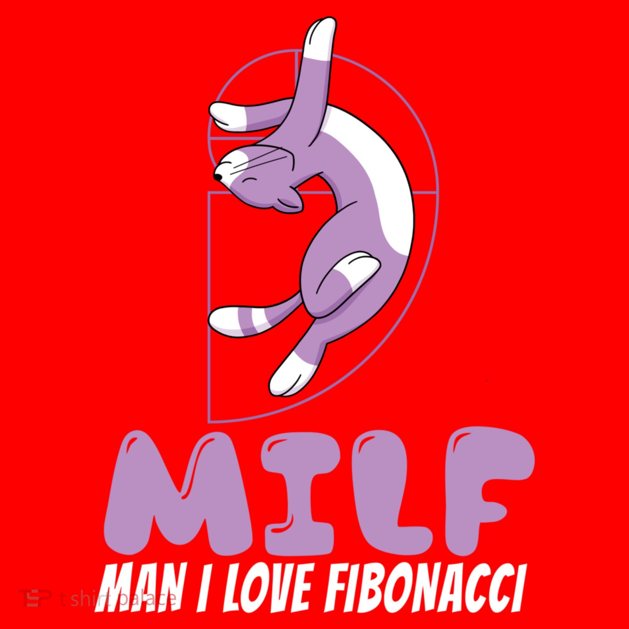 Man I Love Fibonacci Cartoon Cat Feline Funny Gag Math Joke Gift Santa Hat