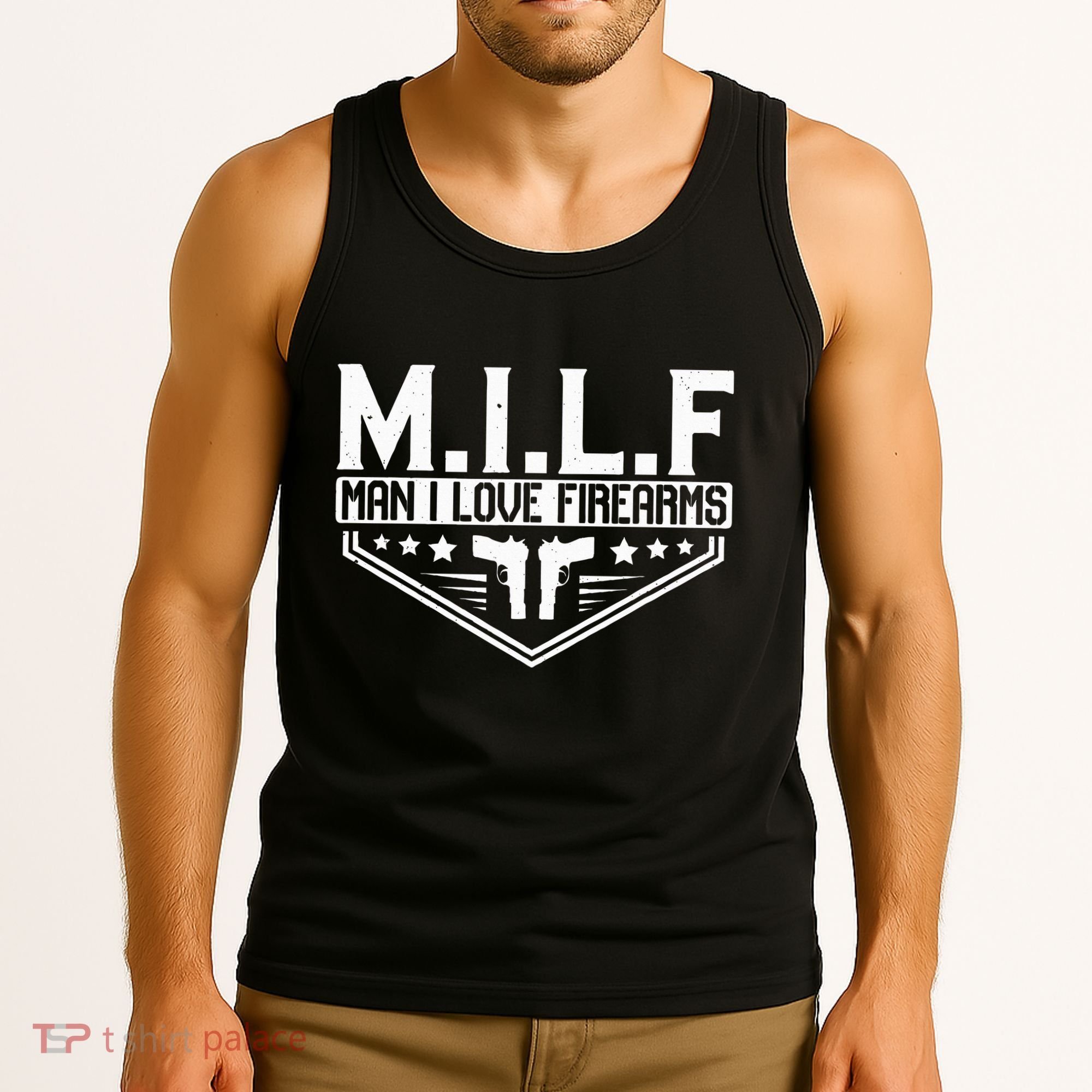 Man I Love Firearms Milf Gun 21330 Tank Top