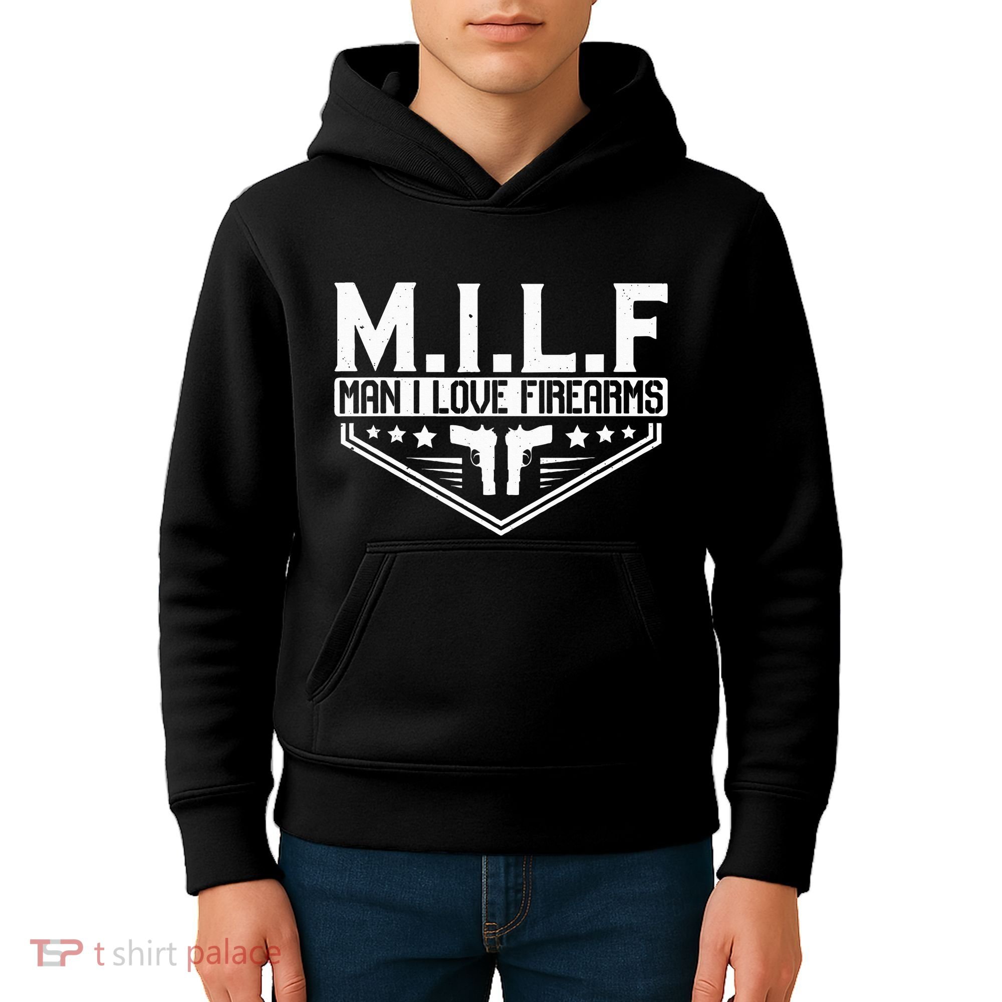 Man I Love Firearms Milf Gun 21330 Kids Hoodie