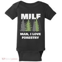 Man I Love Forestry Funny Logger Lumber Baby Bodysuit thumb 0