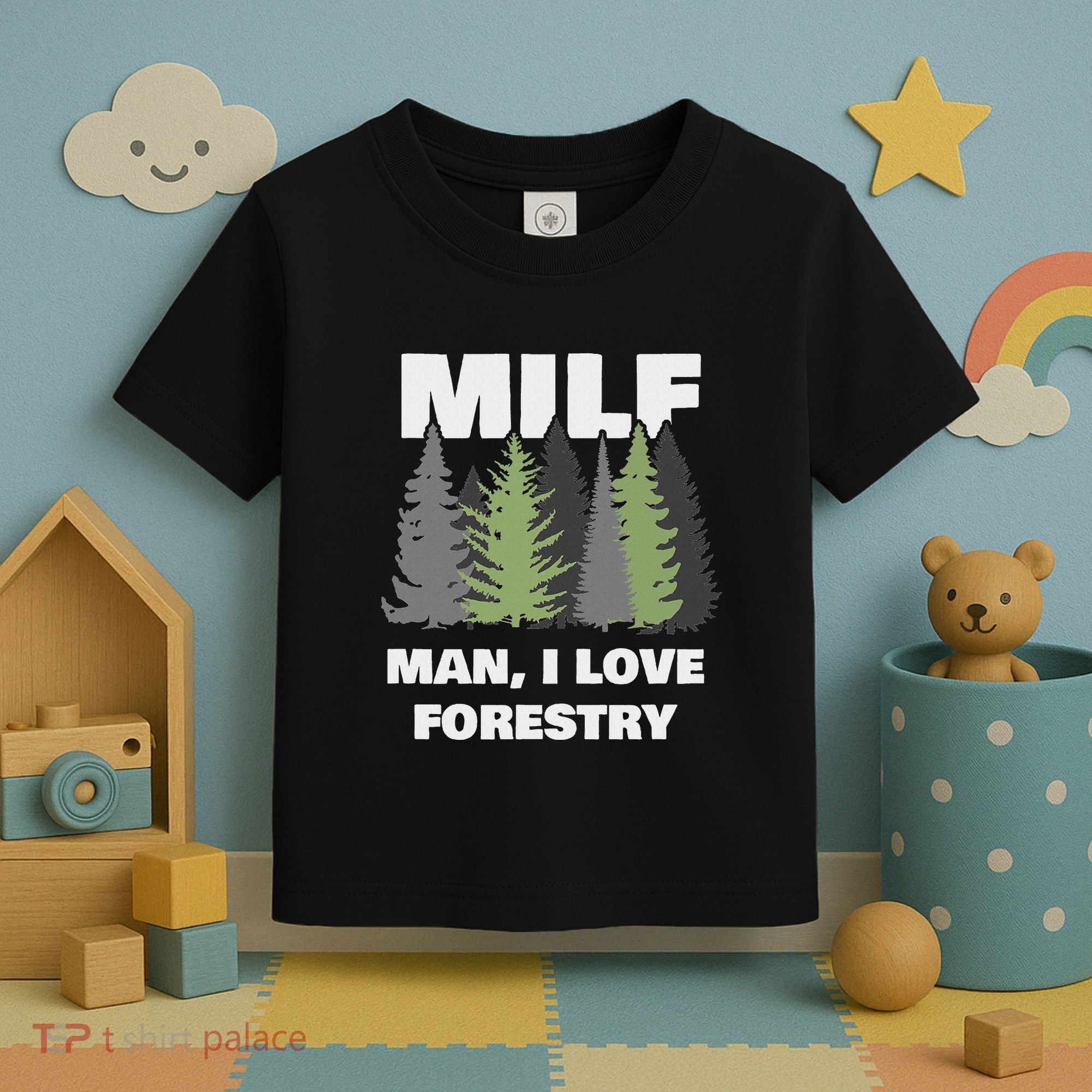 Man I Love Forestry Funny Logger Lumber Toddler T-Shirt