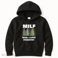 Man I Love Forestry Funny Logger Lumber Kids Hoodie thumb 0