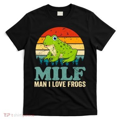 Man I Love Frogs Funny Graphic Plus Size T-Shirt