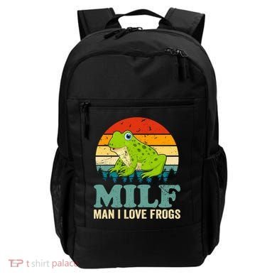 Man I Love Frogs Funny Graphic Plus Size Backpack