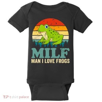 Man I Love Frogs Funny Graphic Plus Size Baby Bodysuit