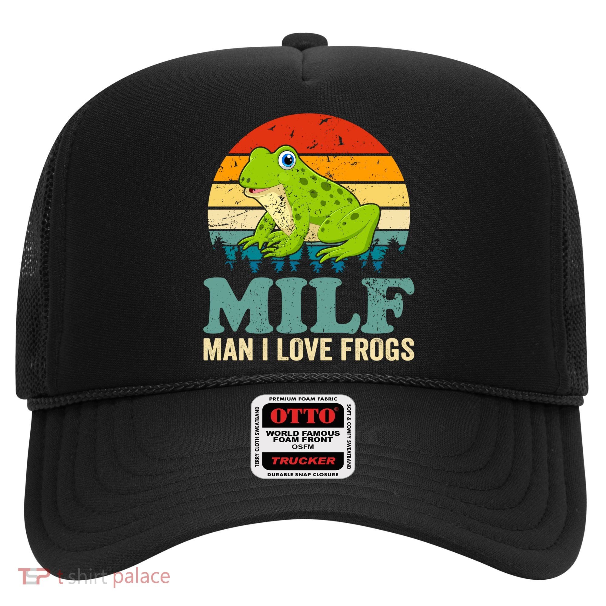 Man I Love Frogs Funny Graphic Plus Size Hat