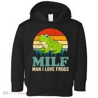 Man I Love Frogs Funny Graphic Plus Size Toddler Hoodie thumb 0