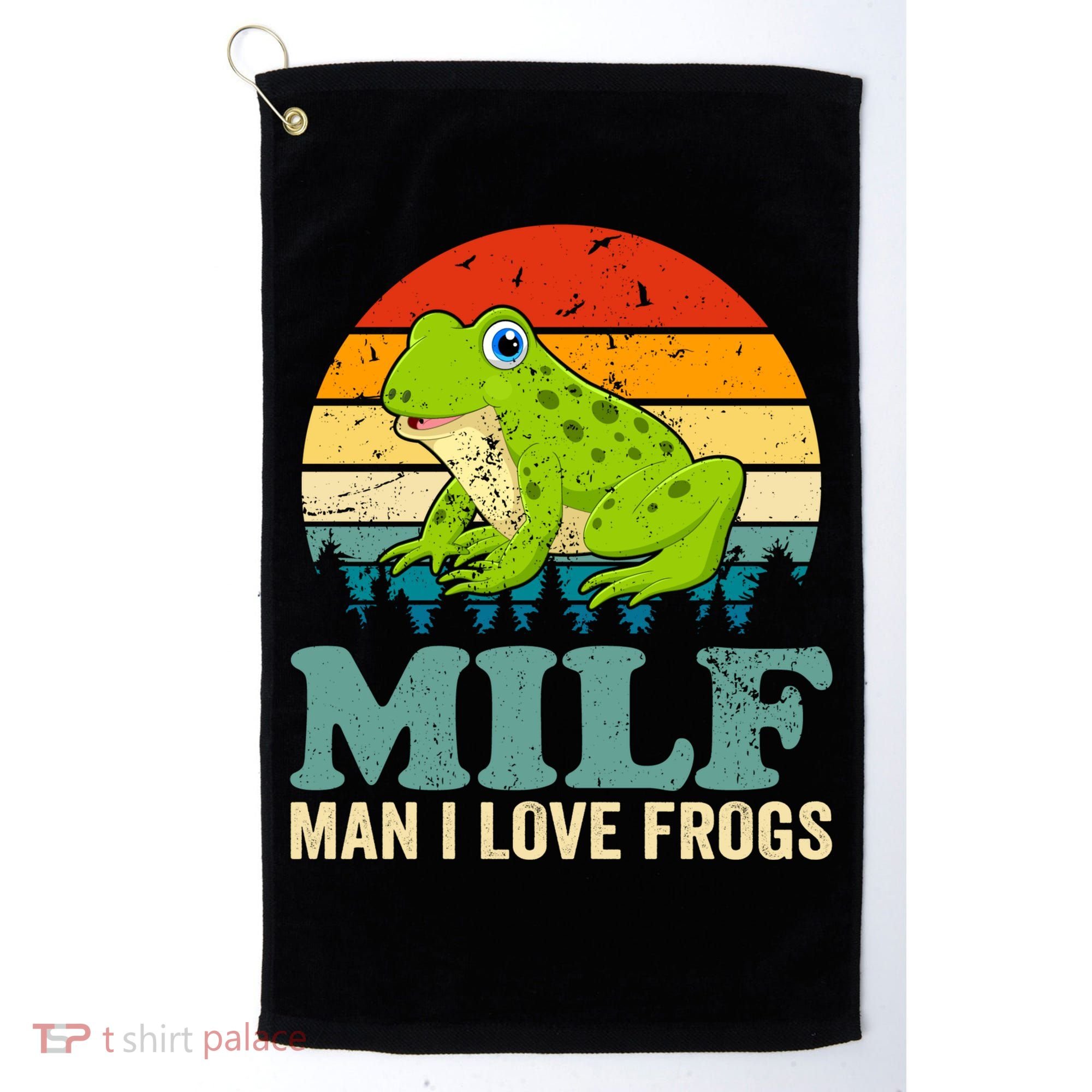 Man I Love Frogs Funny Graphic Plus Size Golf Towel