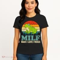 Man I Love Frogs Funny Graphic Plus Size Women's T-Shirt thumb 4