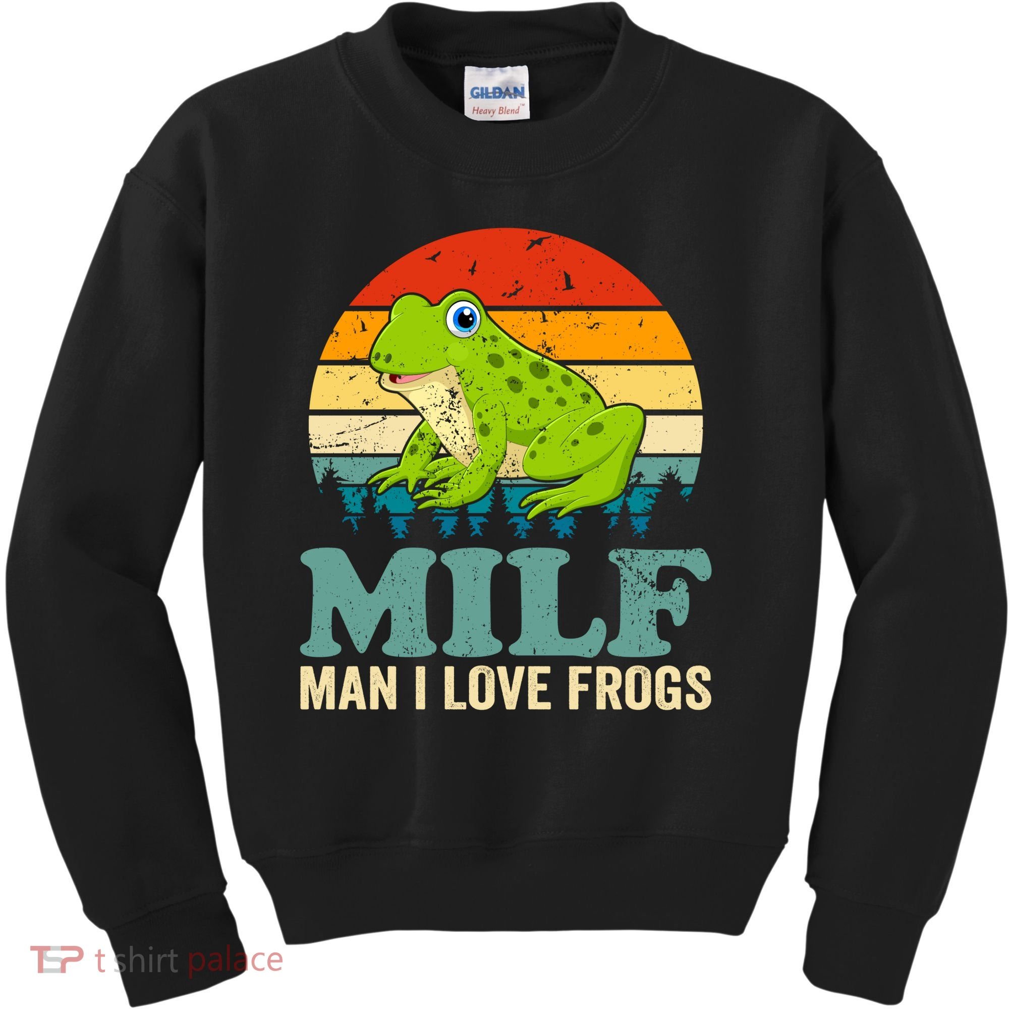 Man I Love Frogs Funny Graphic Plus Size Kids Sweatshirt