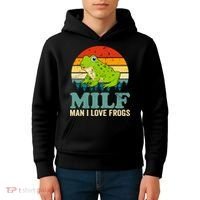 Man I Love Frogs Funny Graphic Plus Size Kids Hoodie thumb 4