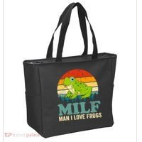 Man I Love Frogs Funny Graphic Plus Size Tote Bag thumb 2