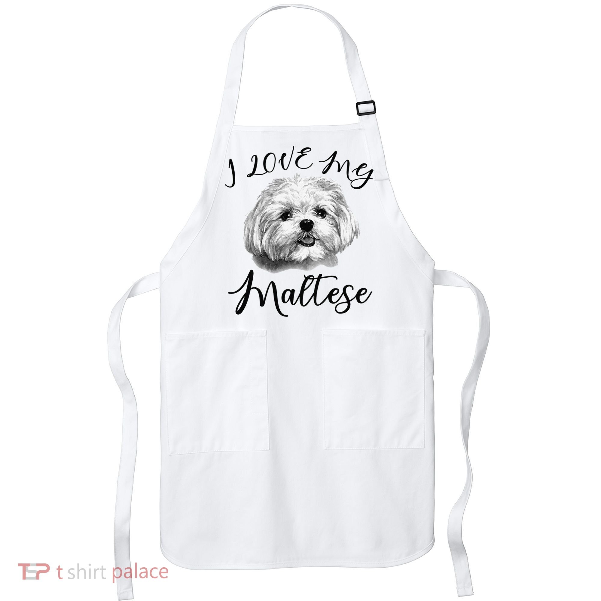 Maltese I Love My Maltese Dog Apron
